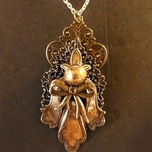 LA17 Orion Artistry "Eve" Necklace Brooch Combo Vintage Jewelry